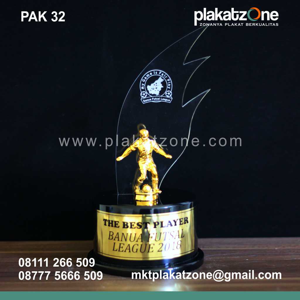 Plakat Akrilik Best Player Banua Futsal League PUSAT AKRILIK BERKUAITAS